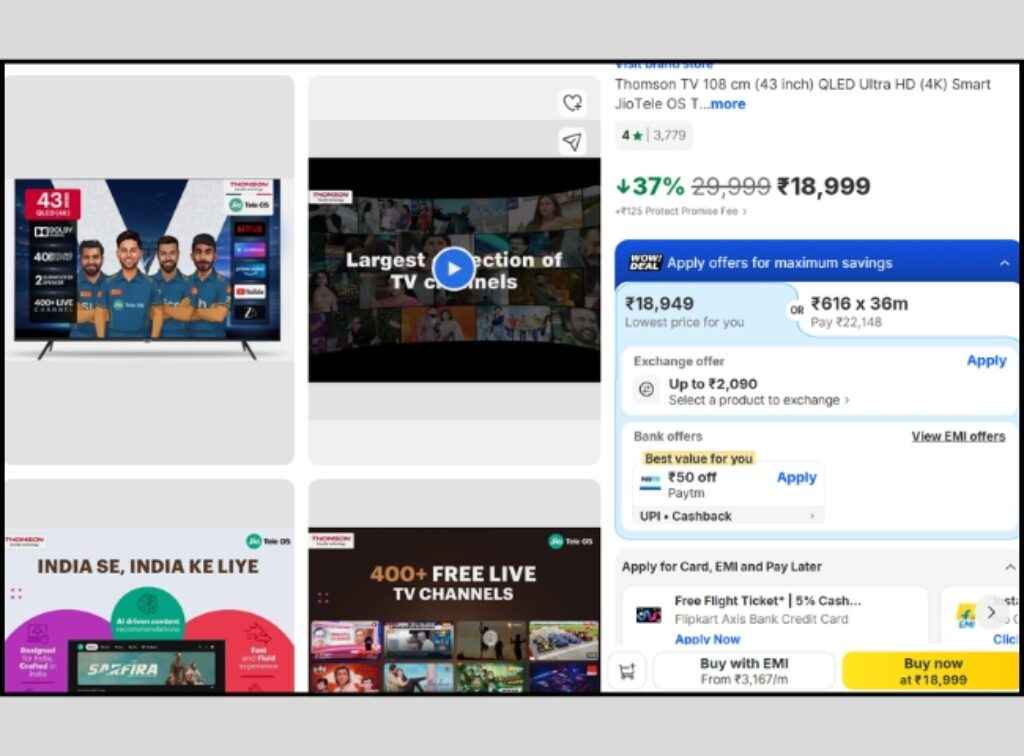 Thomson 4K QLED smart tv