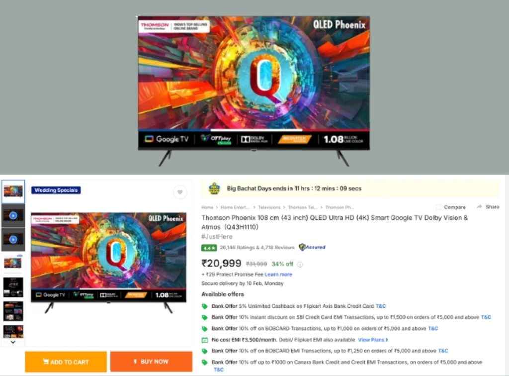 Thomson Phoenix (43) QLED Smart Tv