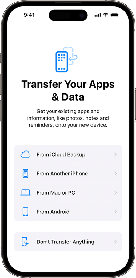 How to transfer data from Android to iOS?
