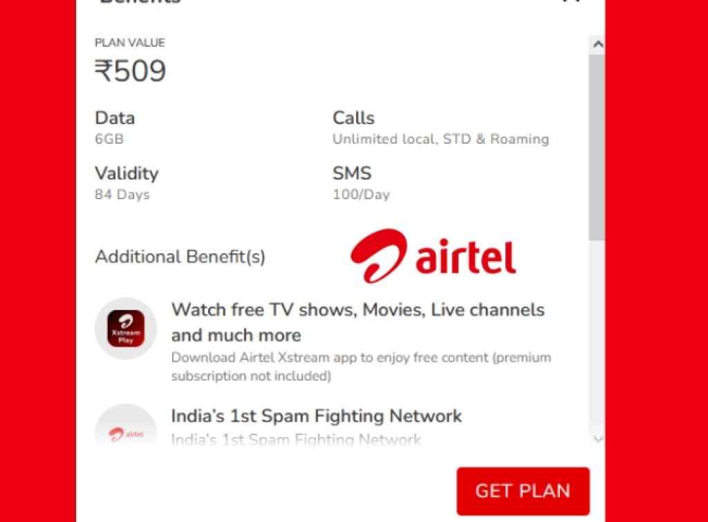 airtel unlimited call pack