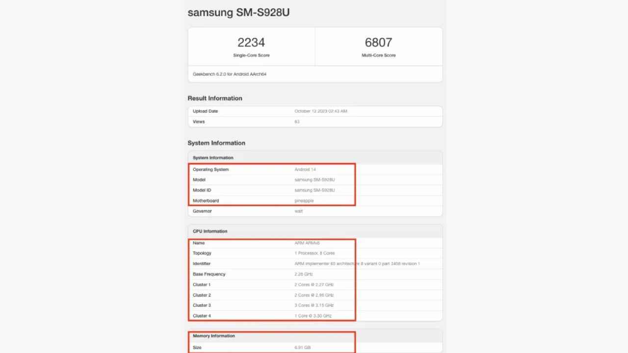 Samsung Galaxy S24 Ultra appears on Geekbench with Snapdragon 8