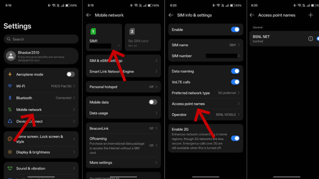 Update your APN settings