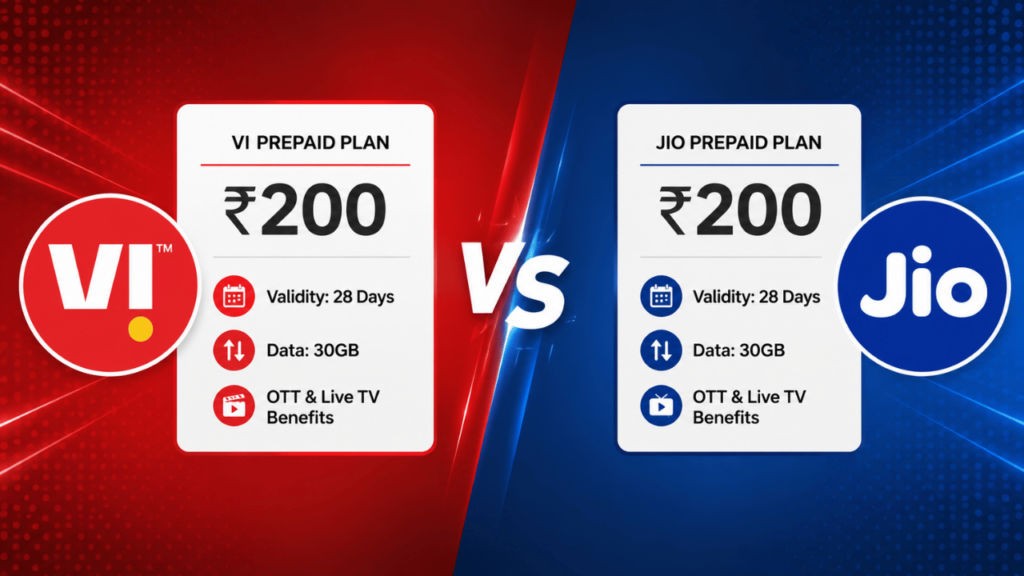 Vi Rs 200 plan vs Jio Rs 200 plan Which one should you buy