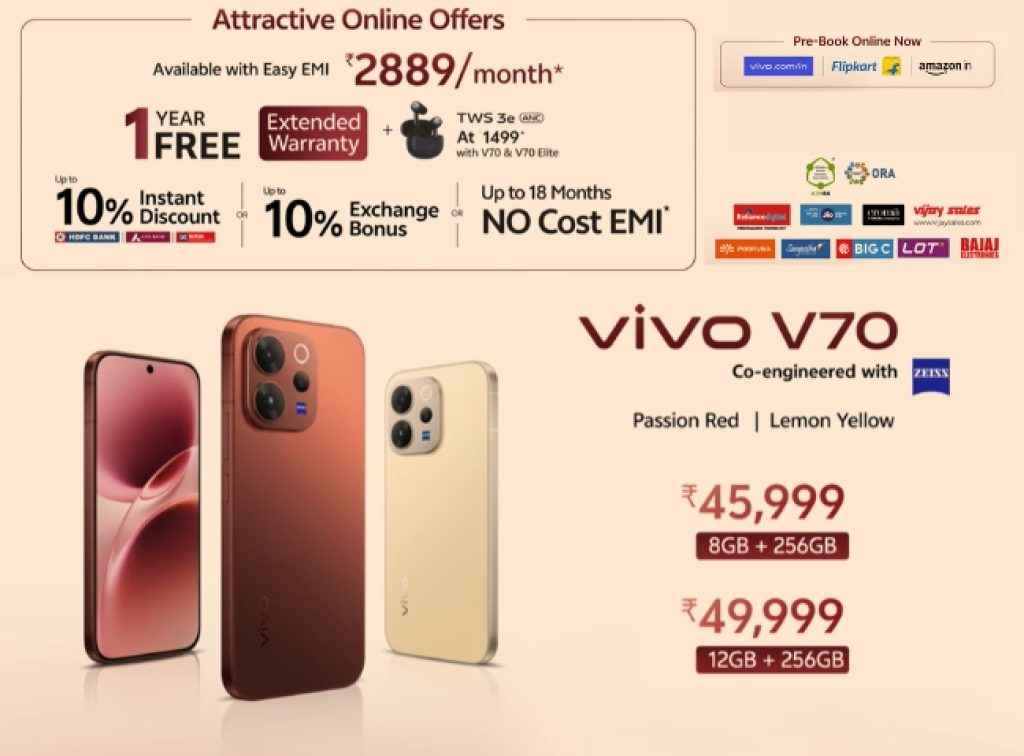 ViVO V70 Price and Features
