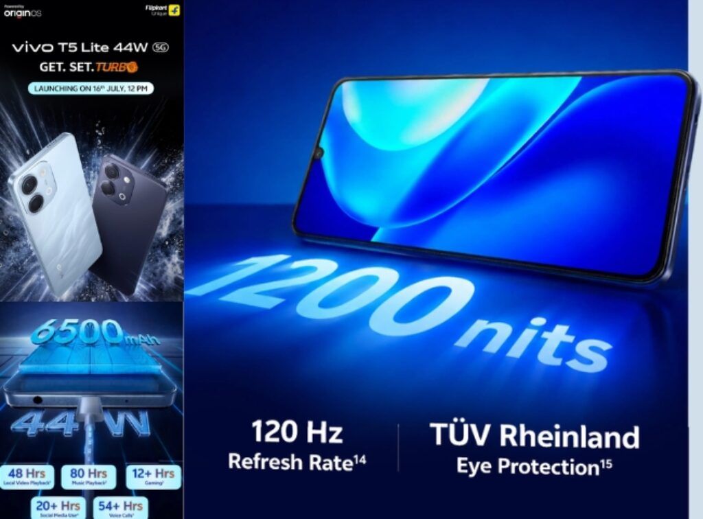 Vivo T5 Lite battery and display