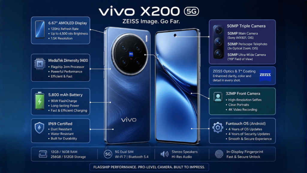 Vivo X200 specs