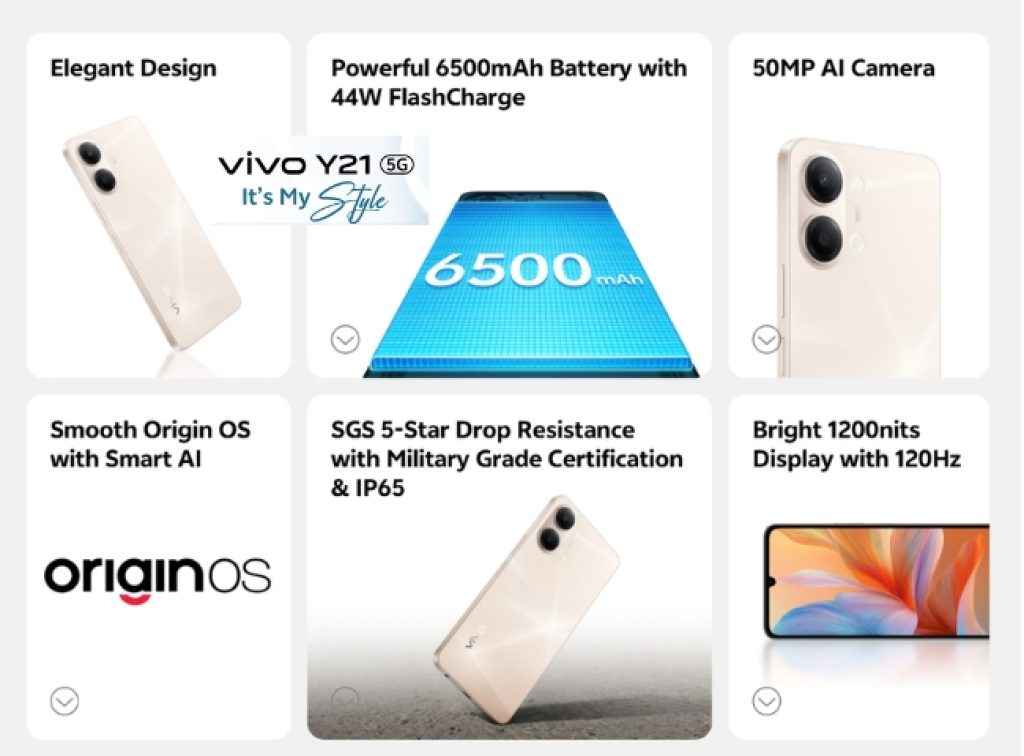 Vivo Y21 5G features