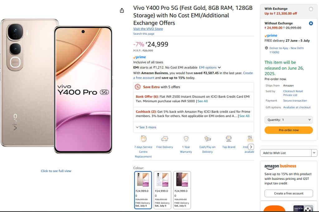 Vivo Y400 Pro Launch - Kannada