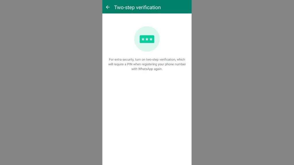 two-step verification on WhatsApp