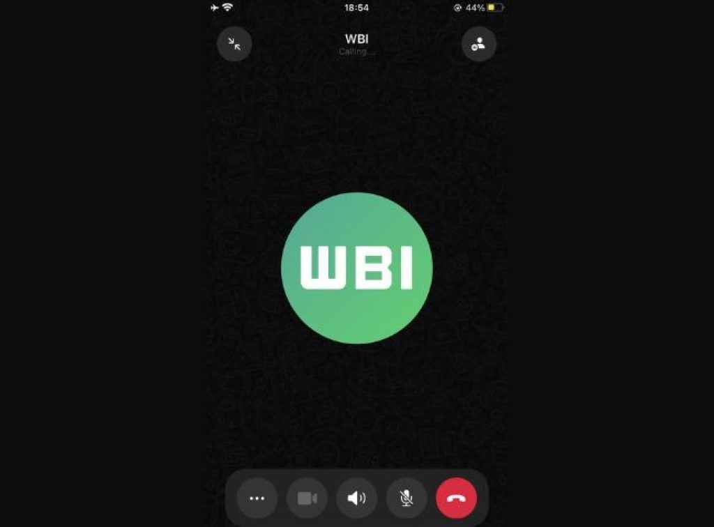 WhatsApp calling bar