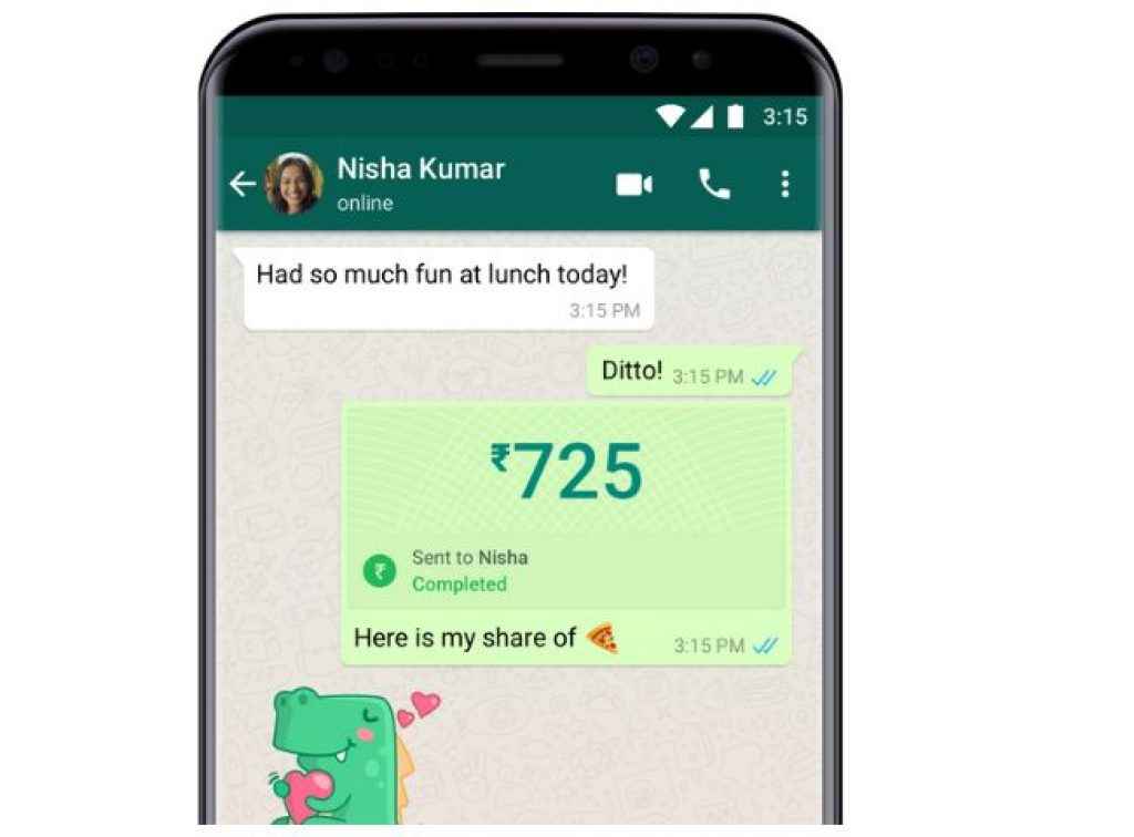 WhatsApp chat payment