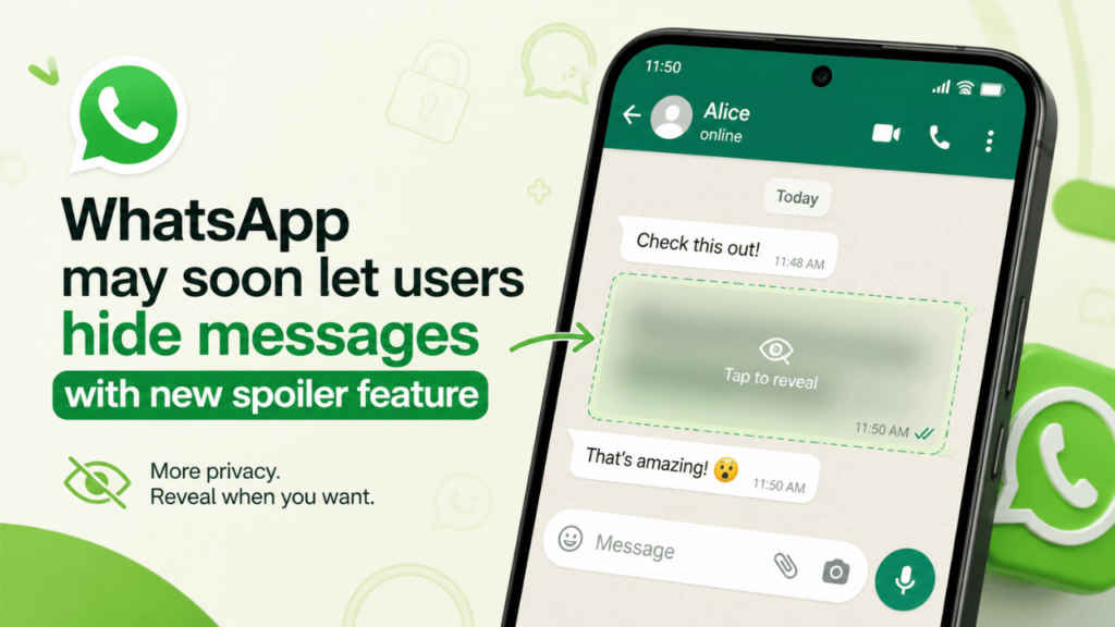 WhatsApp may soon let users hide messages with new spoiler feature