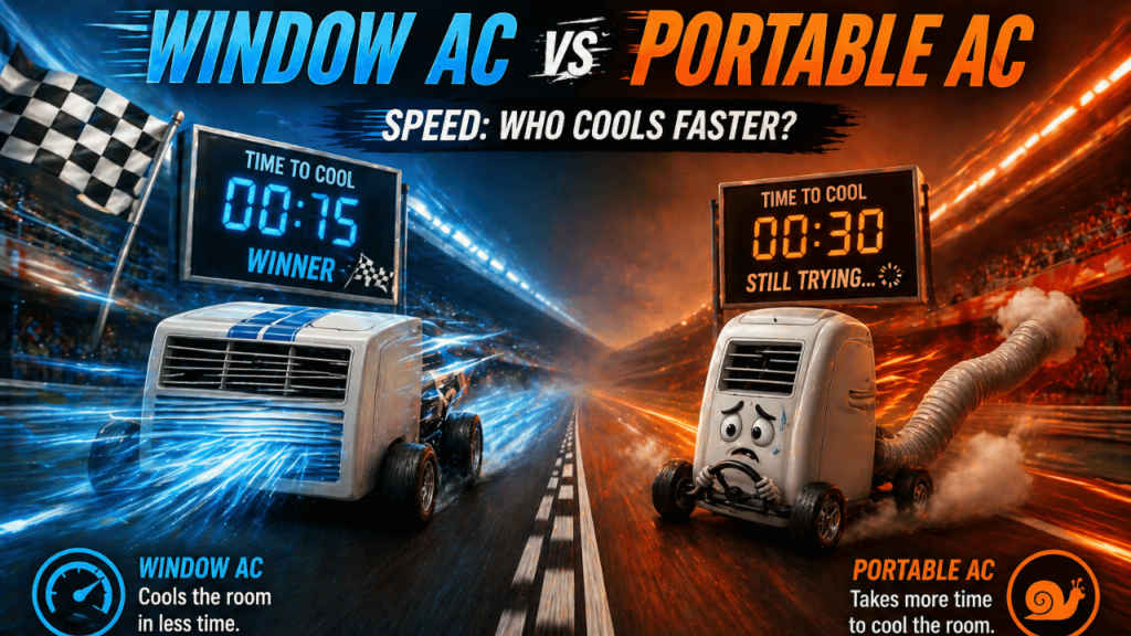 Window AC vs portable AC Speed