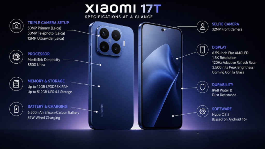 Xiaomi 17T expected specs