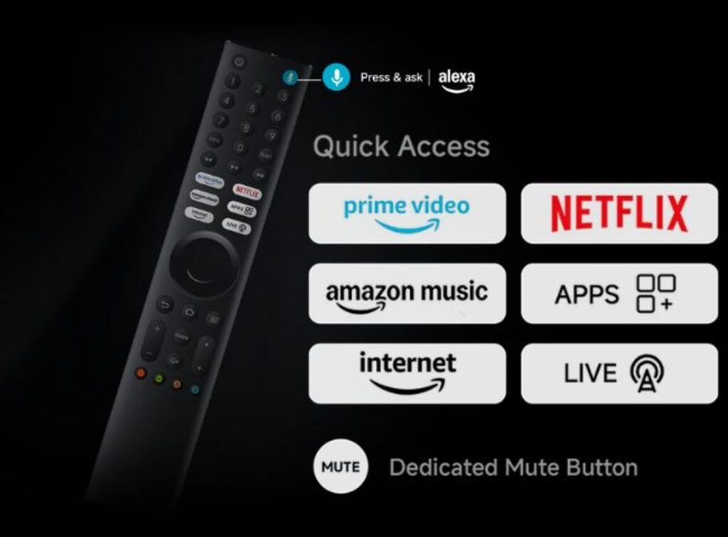 Xiaomi TV FX Mini LED TV remote