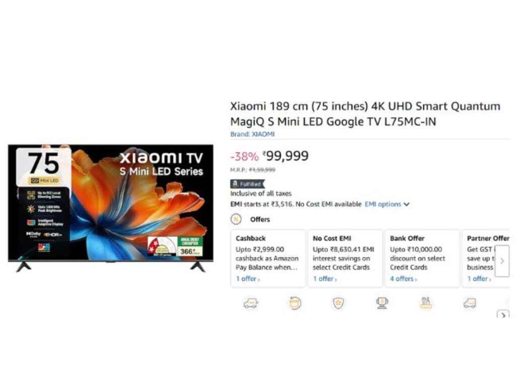 Xiaomi TV S Mini LED Series TV