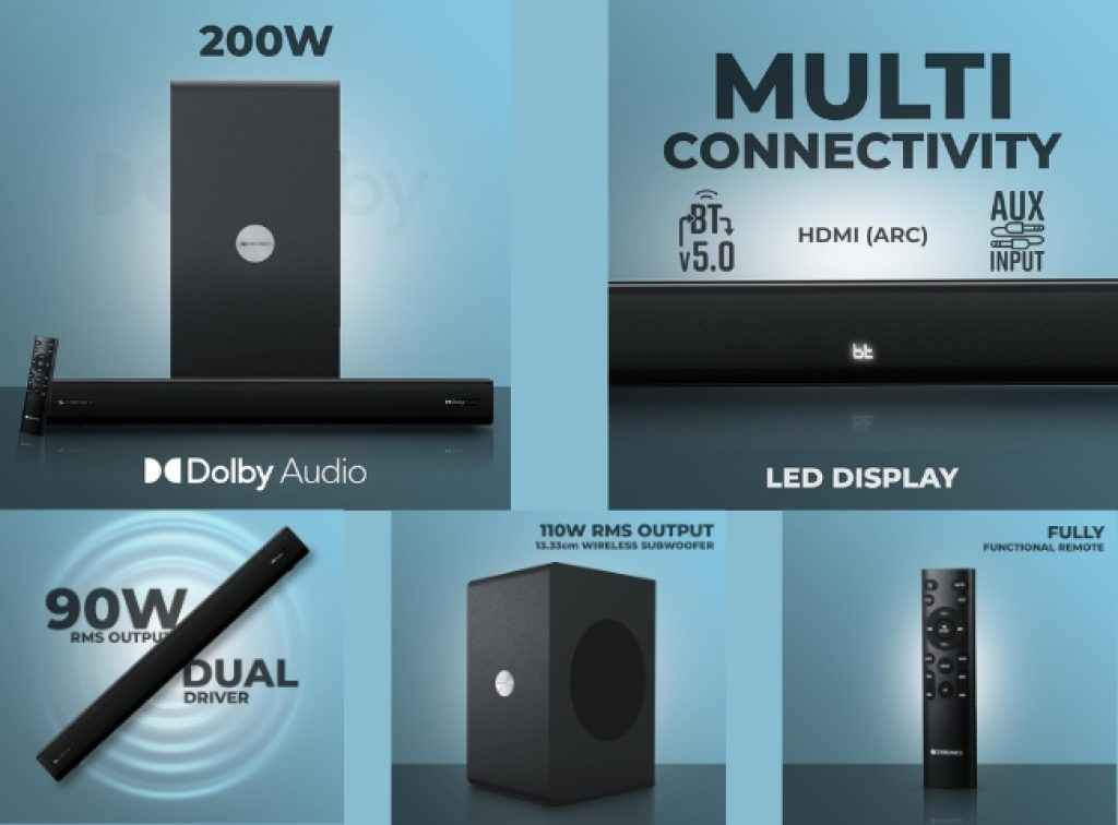 ZEBRONICS 200W Dolby Soundbar