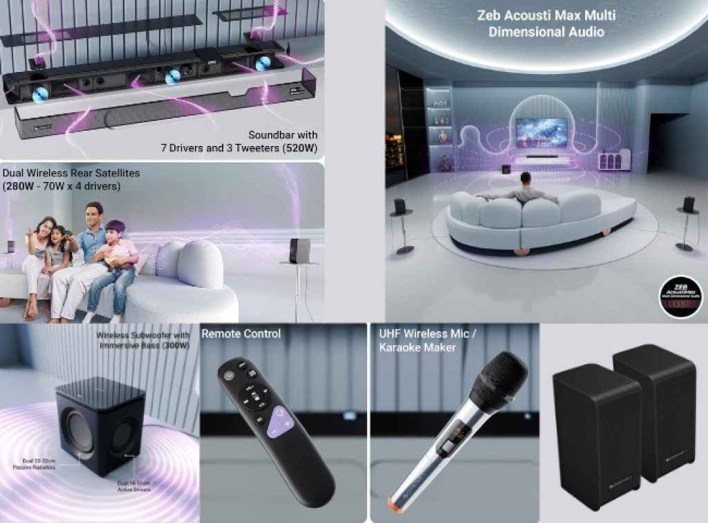 ZEBRONICS 7.2.4 Dolby Atmos Soundbar