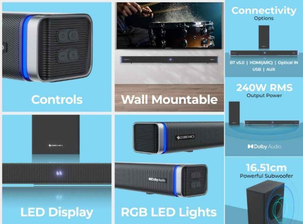 ZEBRONICS Dolby Soundbar