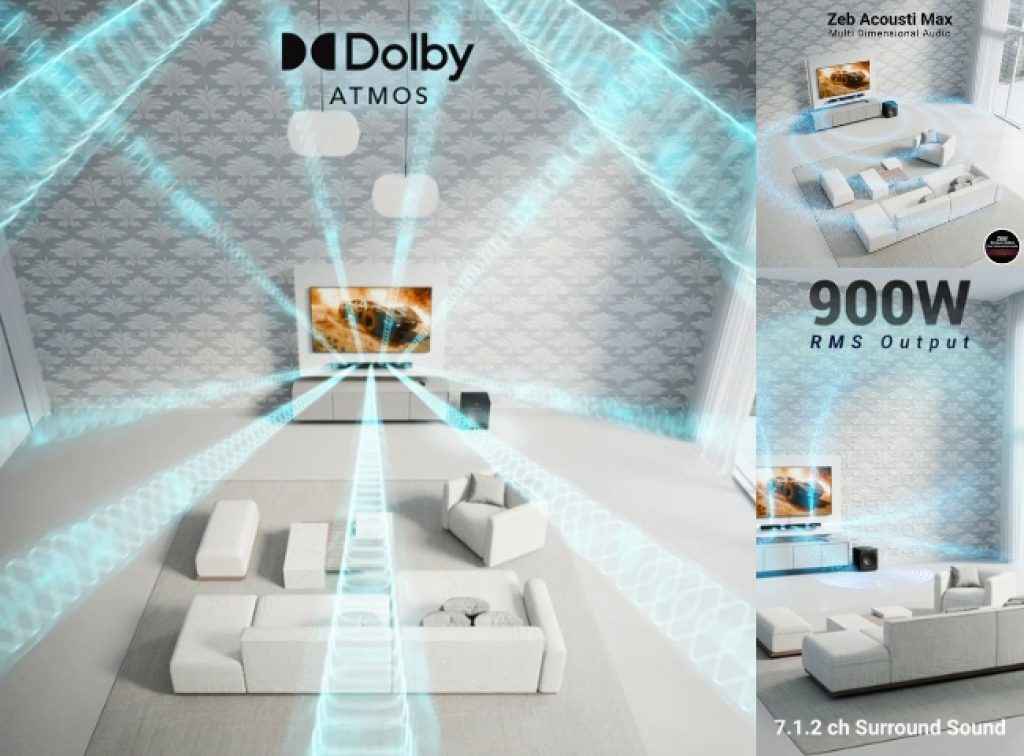 Zebronics 7.1.2 Dolby Atmos Soundbar Features
