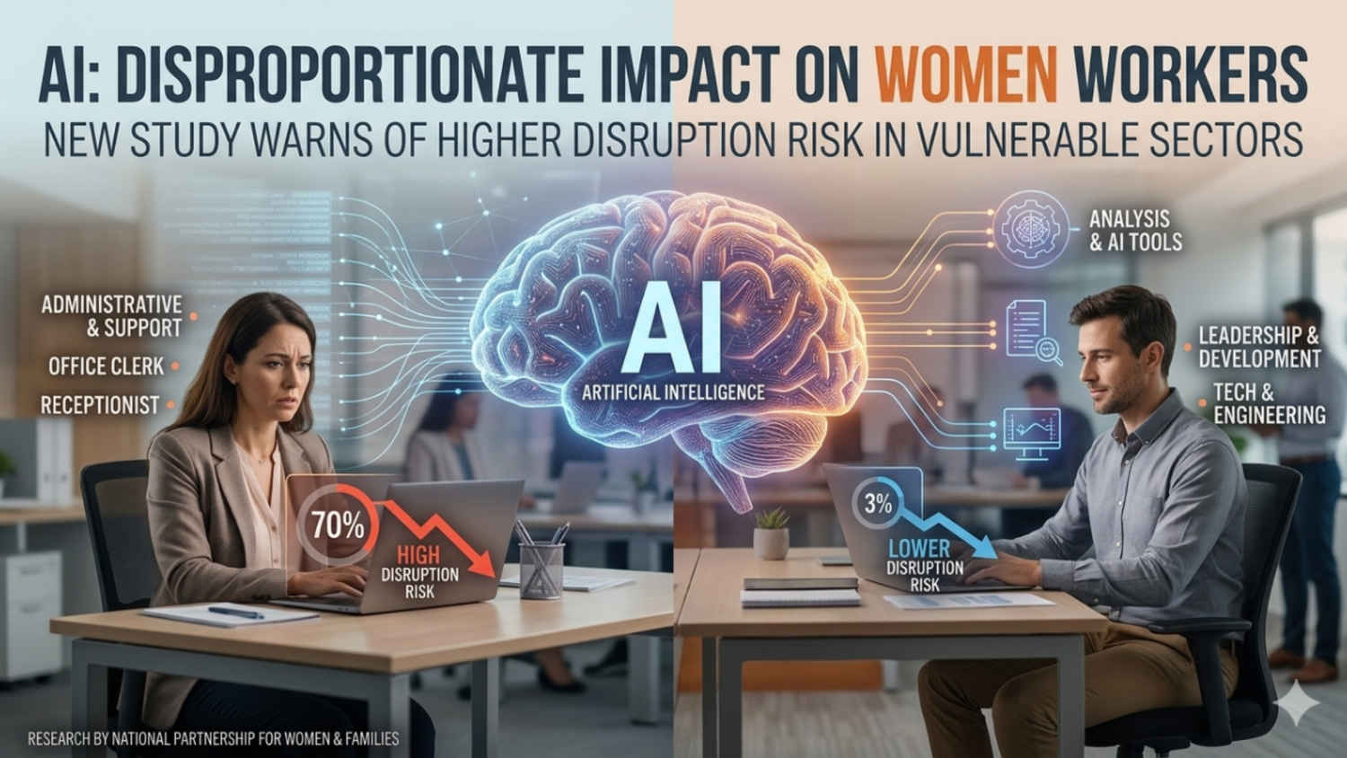 AI can affect women workers more than men, new study warns