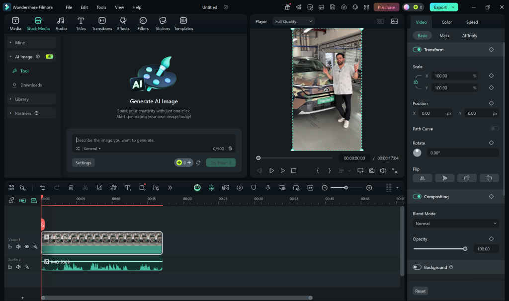 How to use ai tools in filmora - AI Image generator