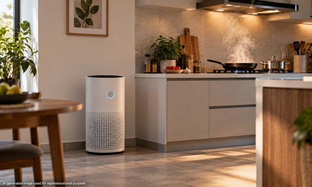 air purifier in kitchen