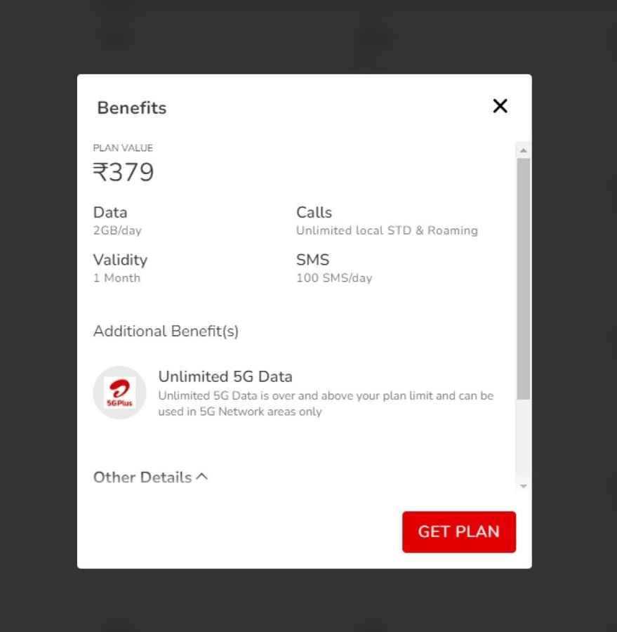 airtel 379 recharge plan