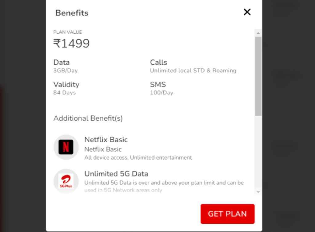 new Airtel plan with Netflix 