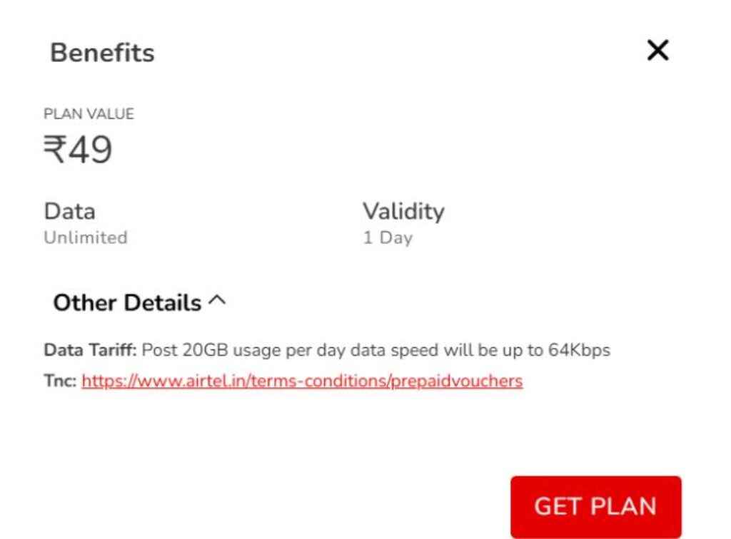 airtel rs 49