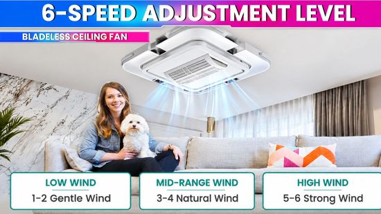 2-in-1 லைட் மற்றும் ஃபேனாக செயல்படும் Bladeless Ceiling Fan உங்கள் வீட்டுக்கு AC விட ப்ரீமியம் லுக் தரும்