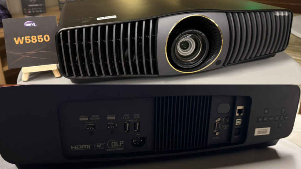 benq w5850 projector front back