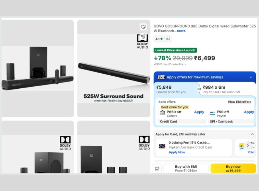 best 5.1 Dolby Soundbar on flipkart