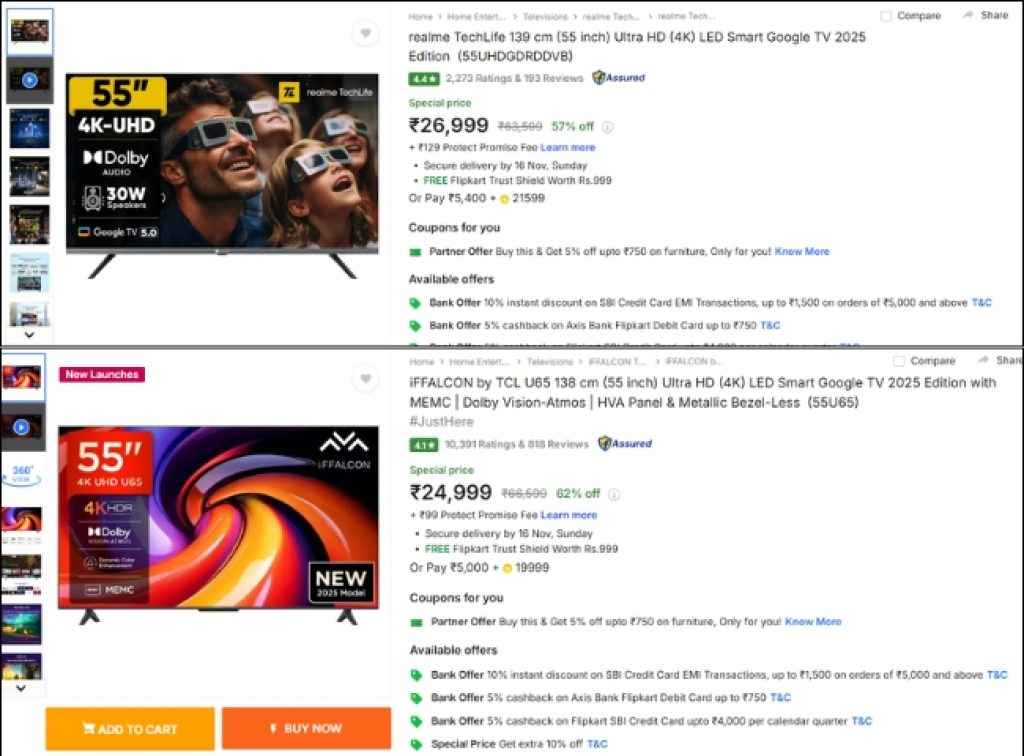 best 55 inch Smart Tv Deals