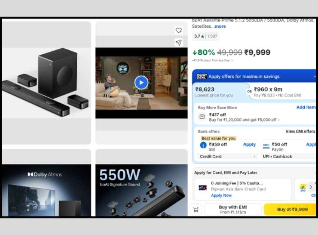 boAt 5.1.2 Dolby Atmos soundbar deal
