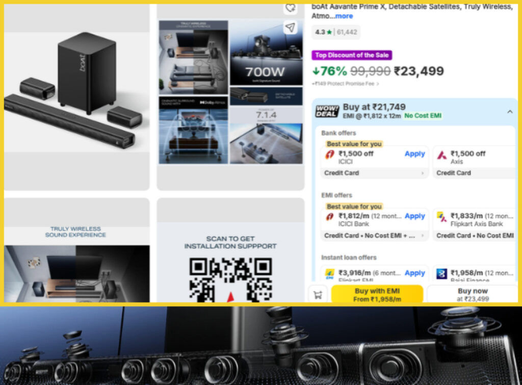 boAt 7.1.4 Dolby Atmos Soundbar deal