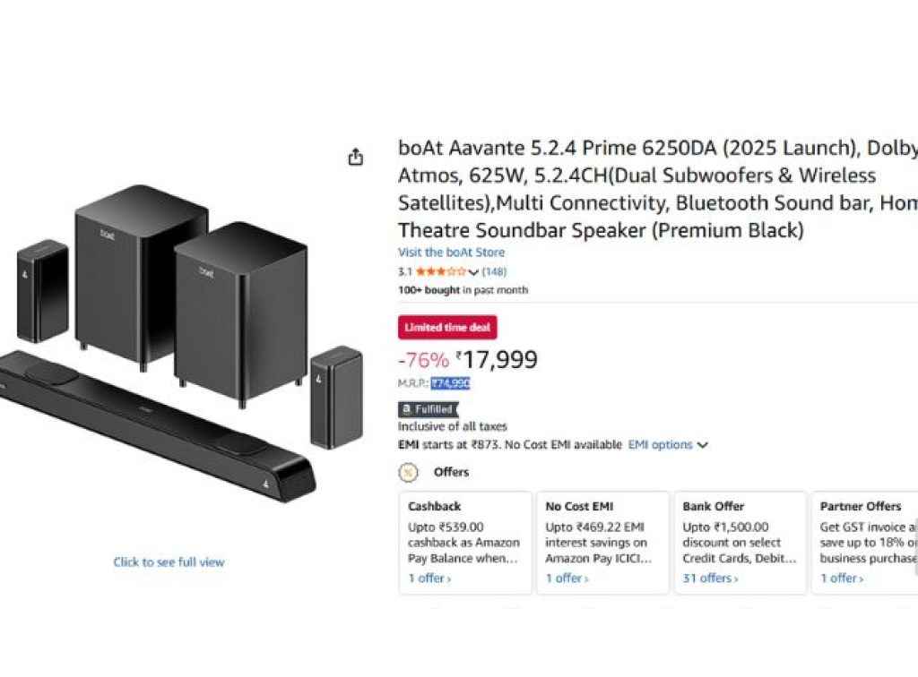 boAt Aavante 5.2.4 Prime 6250DA (2025 Launch)