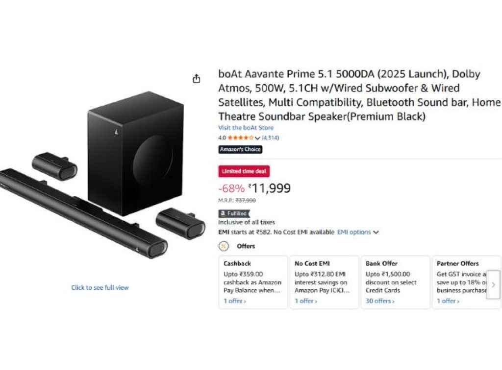 boAt Aavante Prime 5.1 5000DA