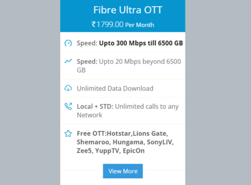 bsnl fibre ultra ott plan