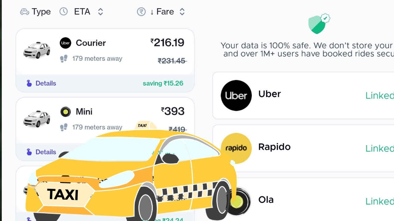 कैब या बाइक बुक करने में यूज करें ये ऐप, एक ही जगह दिखेंगे Ola-Uber-Rapido के दाम, सस्ती कैब बुक करने में आएगा काम