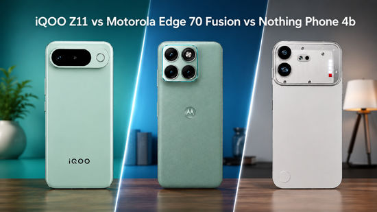 iQOO Z11 vs Motorola Edge 70 Fusion vs Nothing Phone 4b: डिज़ाइन, स्पेक्स, कीमत और अन्य की तुलना
