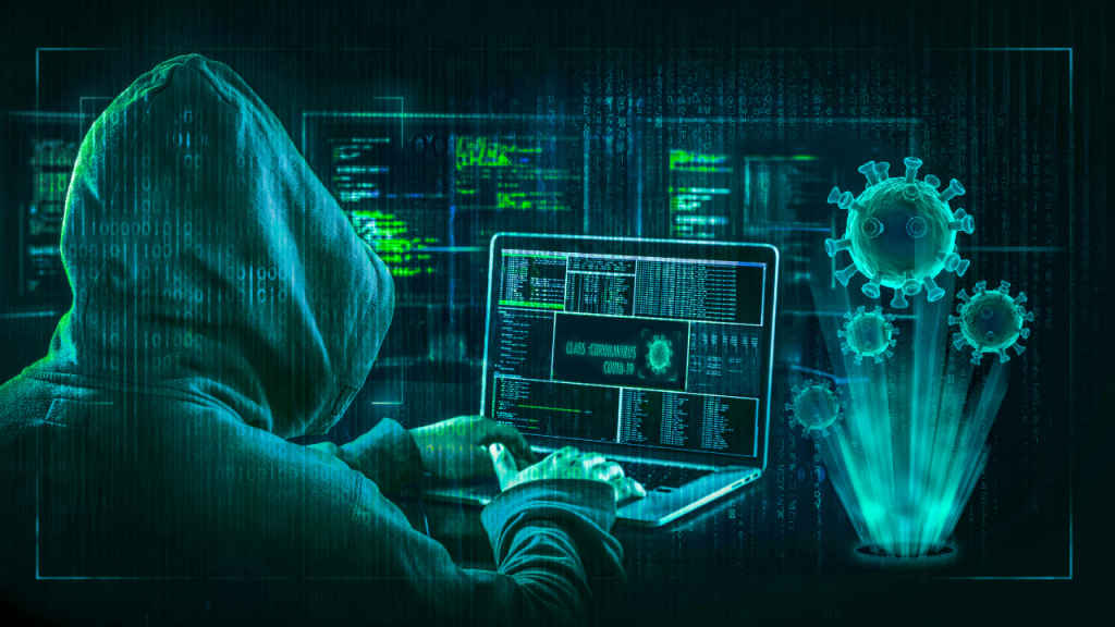 hacker in cyber space