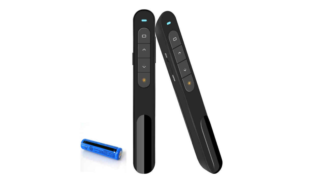 Top presentation remotes with a laser pointer