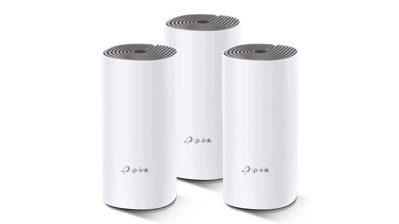 Triple-pack whole home mesh routers with wide coverage