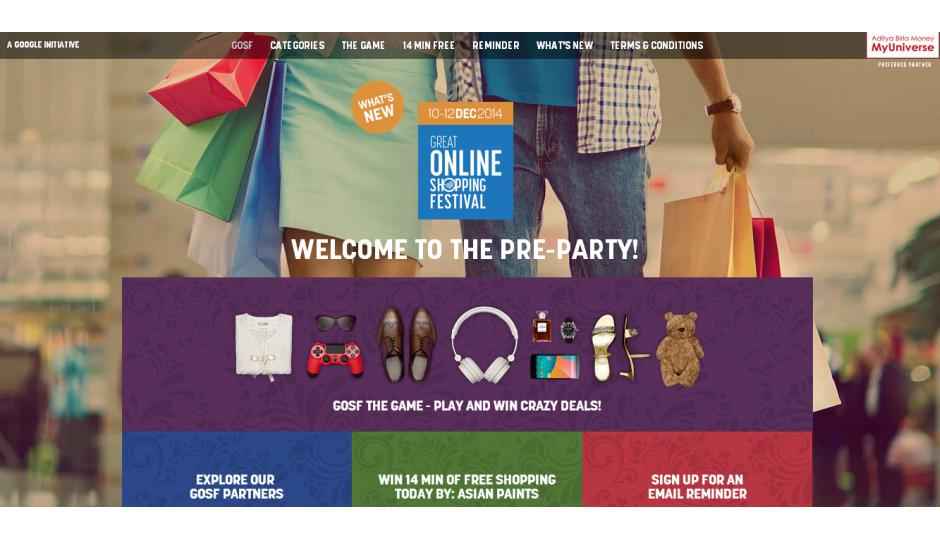 Google to host Great Online Shopping Festival December 10-12