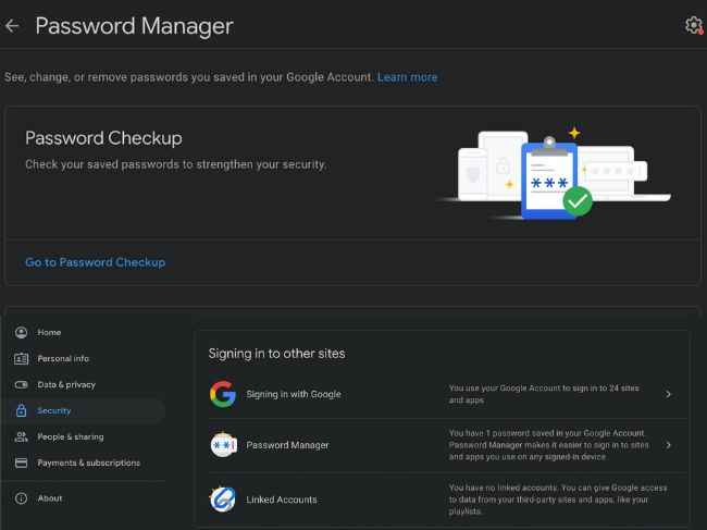 Google Password Manager