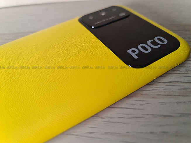 Poco M3 comes with a triple lens camera at the back.