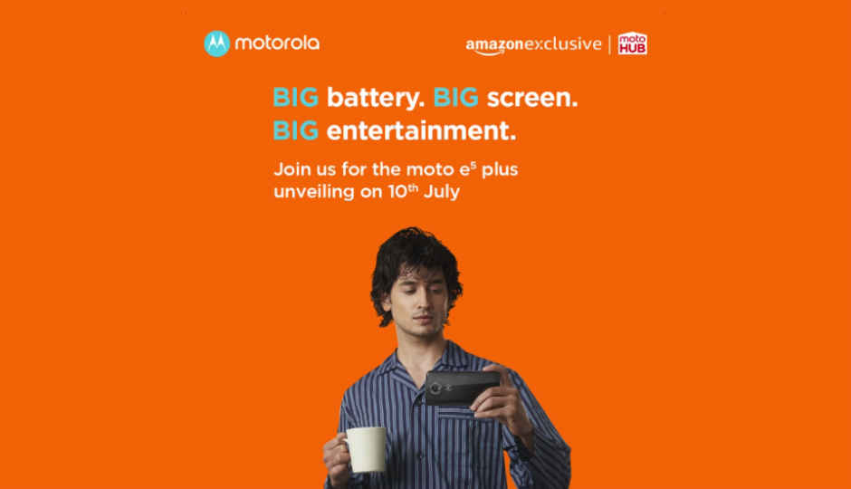 Moto E5 Plus with 18:9 display and 5,000mAh battery launching in India on July 10