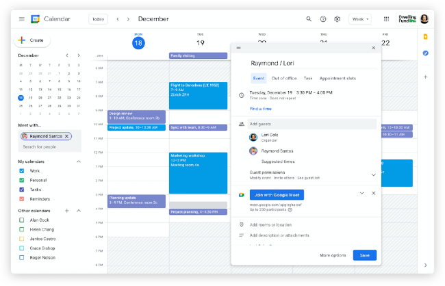 Let Google Calendar automatically decline meetings with Focus Time entries