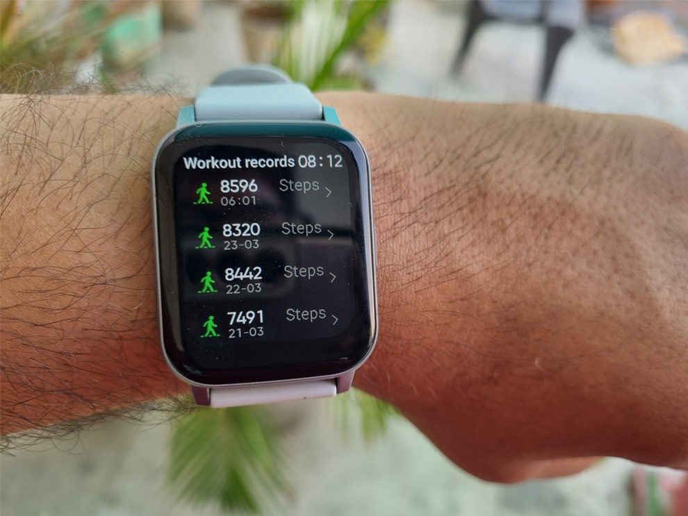 Dizo watch 2 Sports workout records